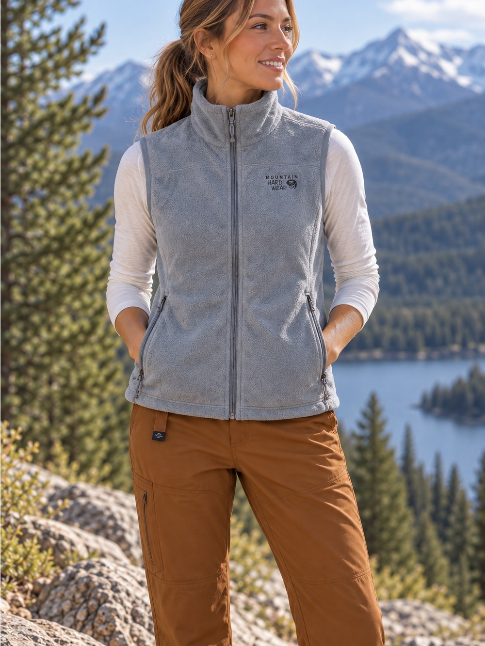 Mountain Hardwear Women's Light Blue Fleece Vest